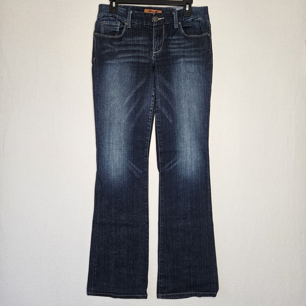 Seven 7 For All Mankind Women's 29‎ Dark Wash Bootcut Jeans ( Measures 30X33 )